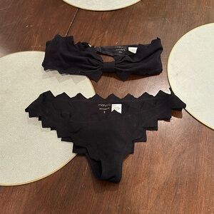 Marysia bikini. Size L bottoms and M top. Black